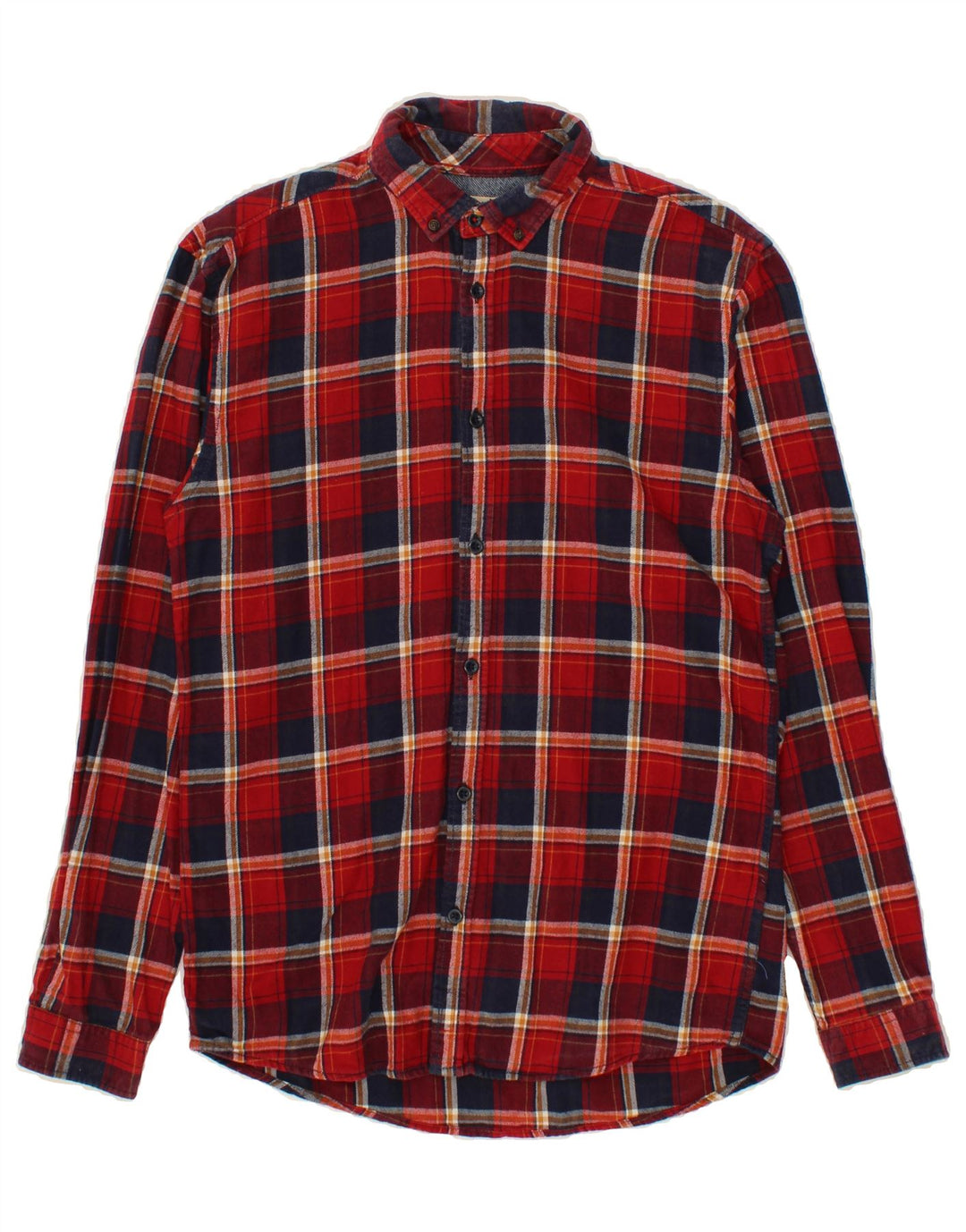 JACK & JONES Mens Flannel Shirt Medium Red Check Vintage Jack & Jones and Second-Hand Jack & Jones from Messina Hembry 