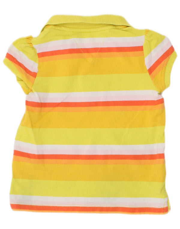 Polo Tommy Hilfiger neonata 18-24 mesi in cotone a righe gialle