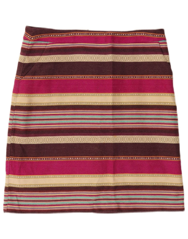 Minigonna da donna White Stuff UK 12 media W32 cotone a righe multicolore