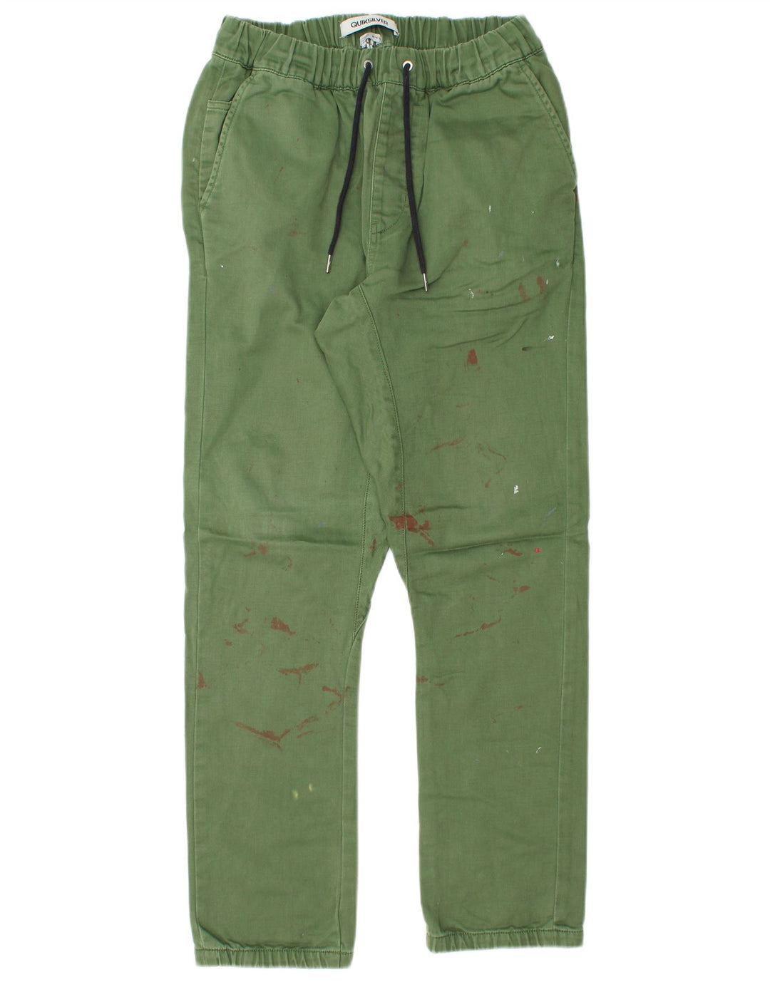 Pantaloni chino dritti da uomo Quiksilver medi W30 L30 poliestere verde