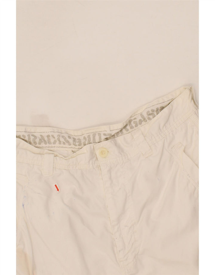 GAS Womens Cargo Shorts XL W36  White Cotton Vintage Gas and Second-Hand Gas from Messina Hembry 