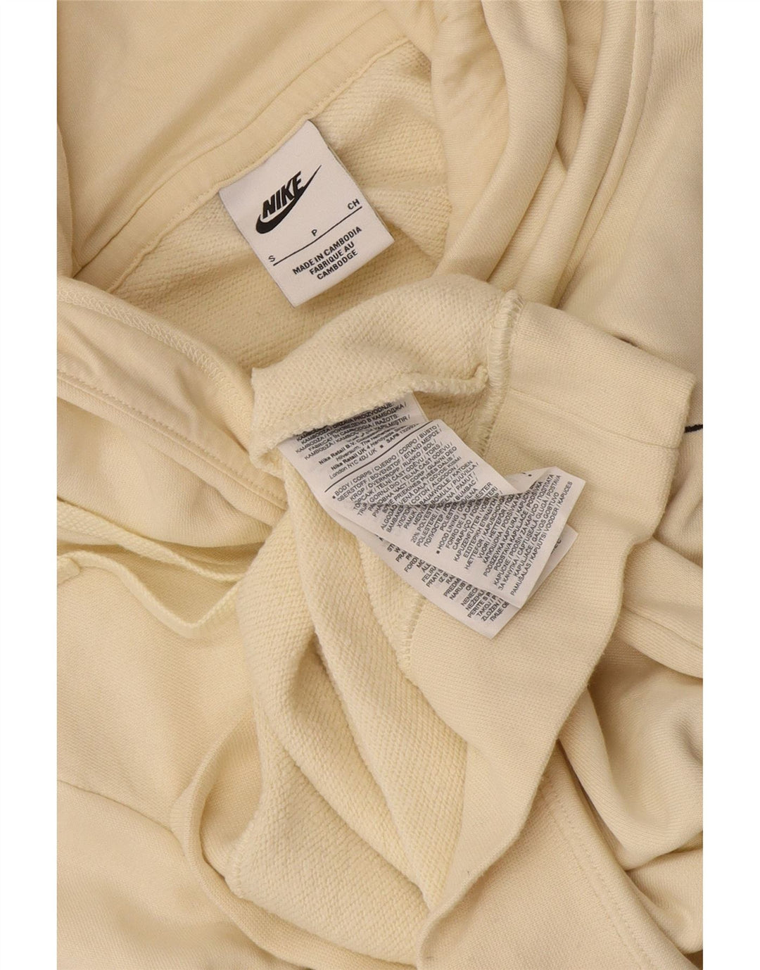 Felpa con cappuccio da uomo Nike Small in cotone beige