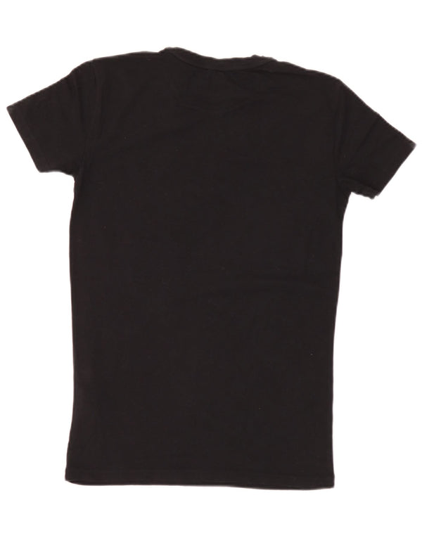 T-shirt grafica da uomo Emporio Armani Top in cotone nero medio