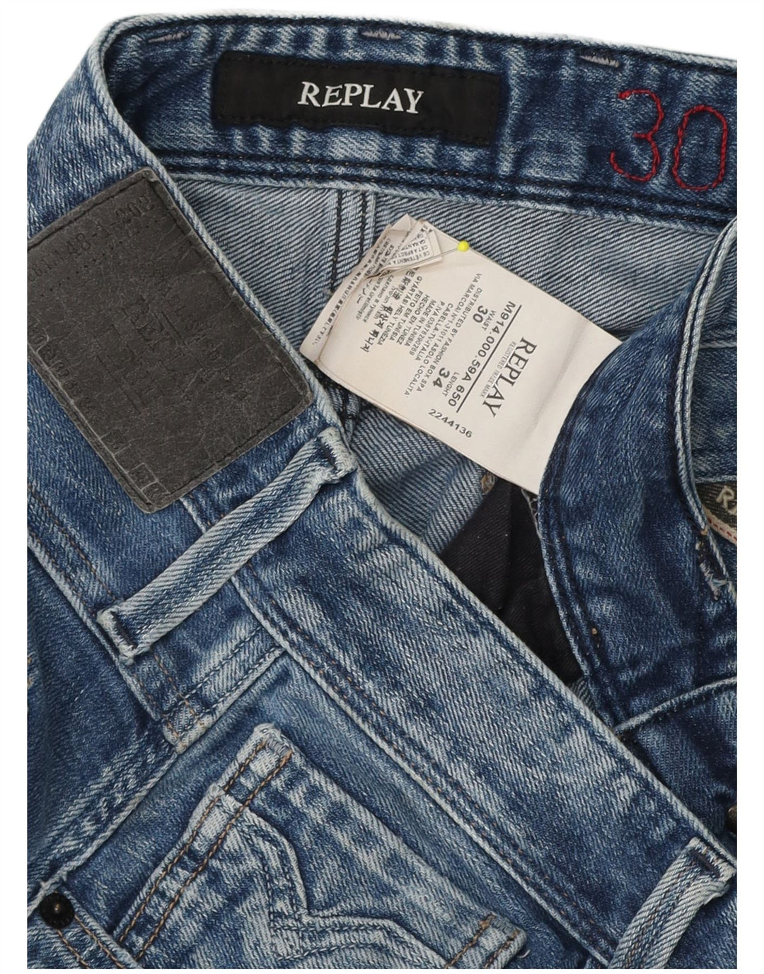 Jeans slim da donna Replay W30 L29 cotone blu