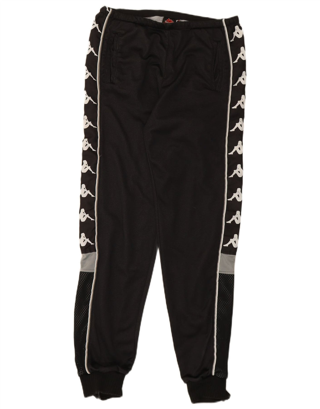 KAPPA Mens Gara Graphic Tracksuit Trousers Joggers Medium  Black Polyamide