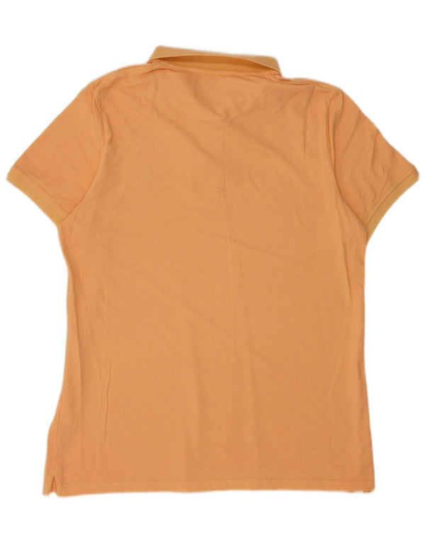 Polo da uomo a maniche corte Lyle & Scott XL in cotone arancione