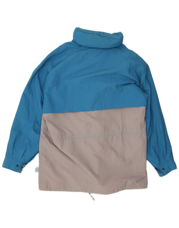 Giacca a vento con cappuccio da uomo San Felice UK 40 Large Blue Colourblock