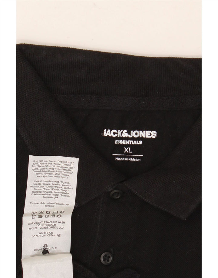 Polo da uomo JACK & JONES XL in cotone nero