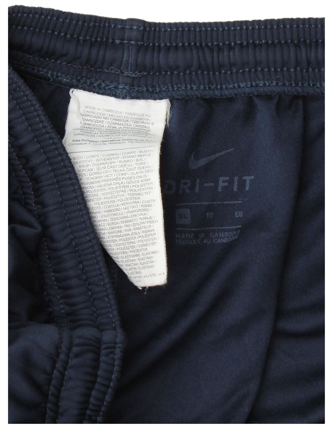 Pantaloni da tuta Nike Dri Fit da uomo XL in poliestere blu navy