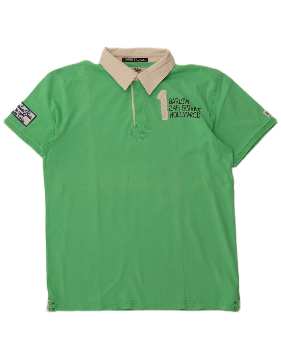 Polo da rugby grafica da uomo SCOTCH & SODA XL in cotone verde