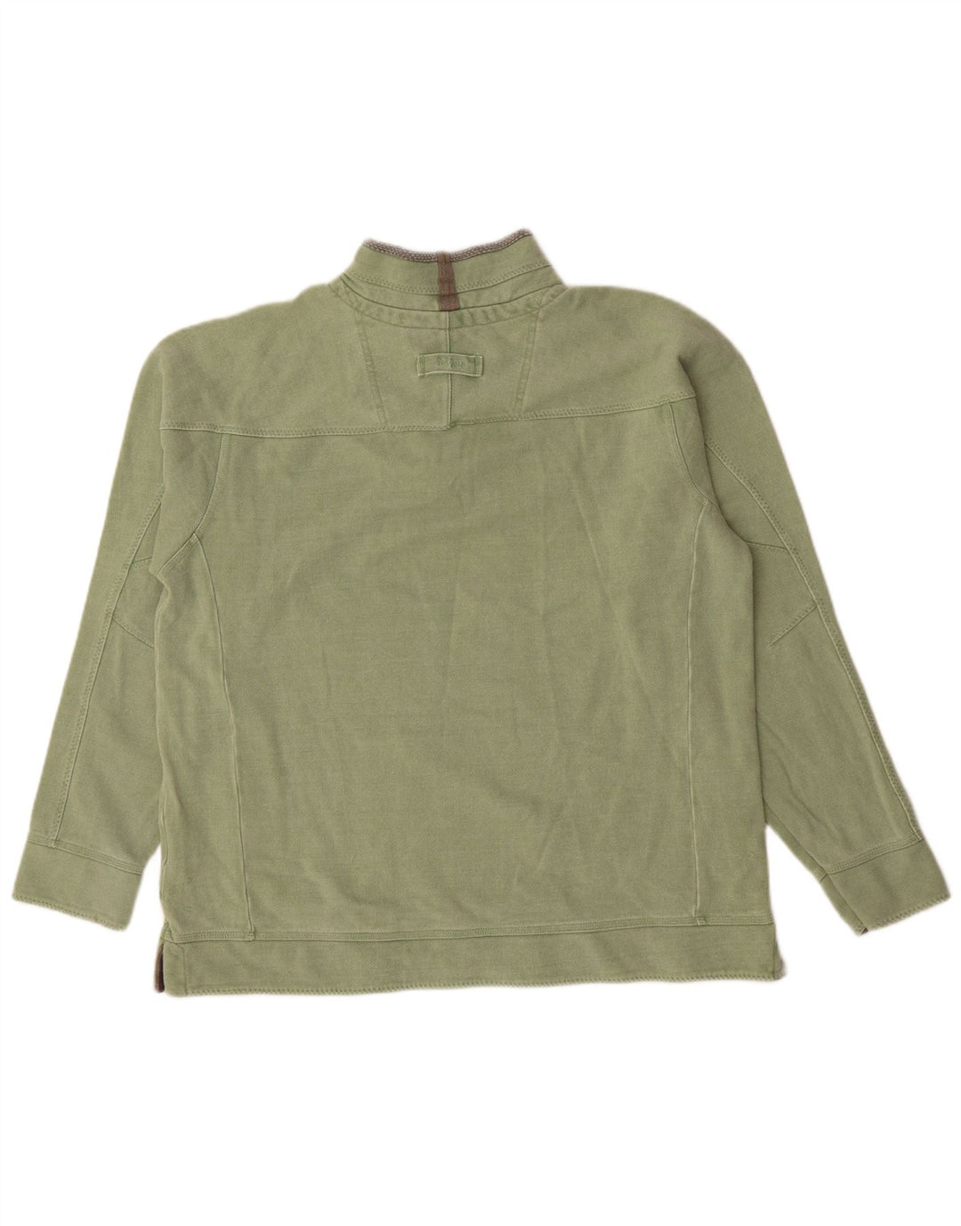 Felpa da uomo con collo con zip Fat Face, maglione grande, cotone kaki