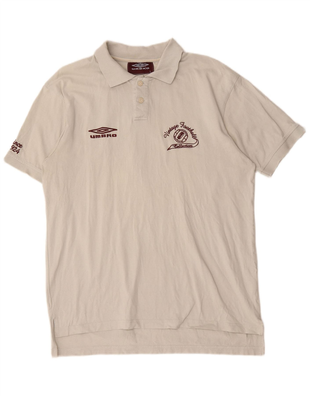 Polo grafica da uomo Umbro grande in cotone bianco