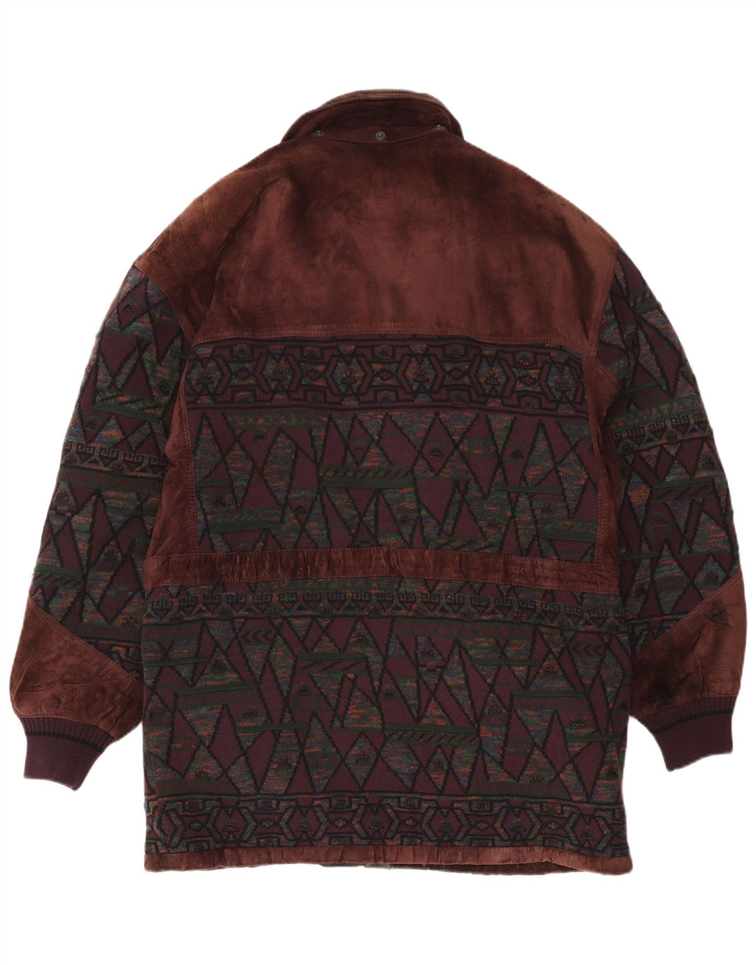 Cappotto giacca a vento in pelle scamosciata da uomo Torras EU 56 3XL Marrone geometrico
