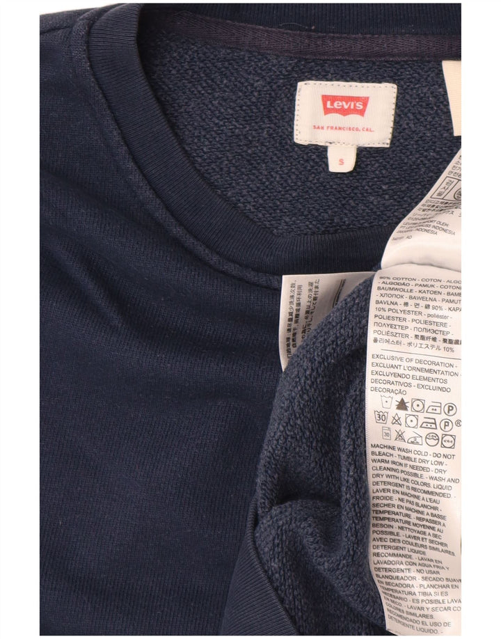 LEVI'S Felpa da uomo Maglione piccolo blu navy in cotone