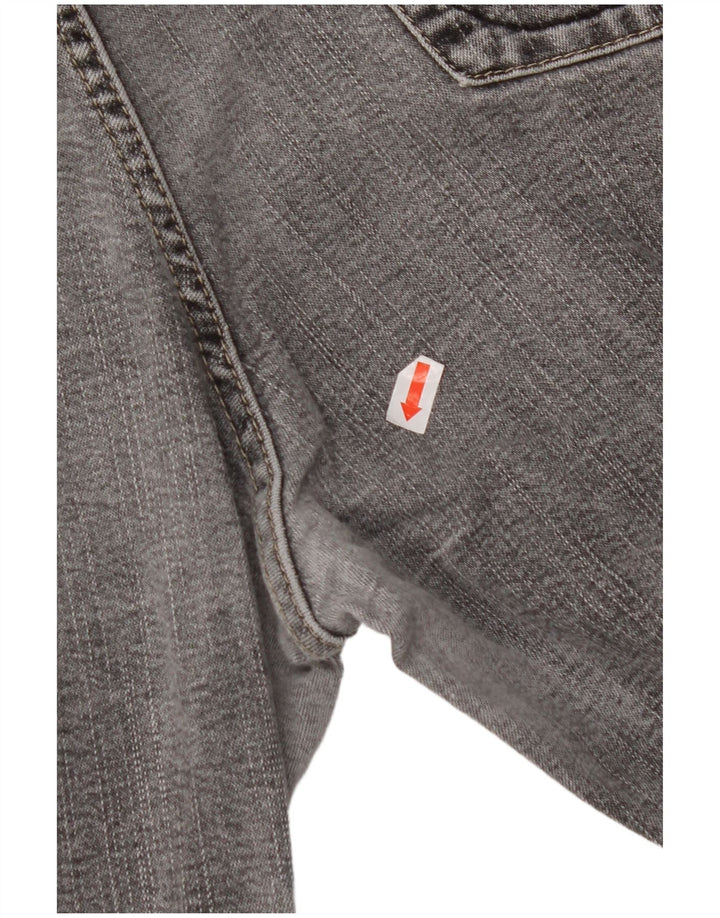 MARKS & SPENCER Jeans dritti elasticizzati da donna UK 16 Large W32 L30 Grigio