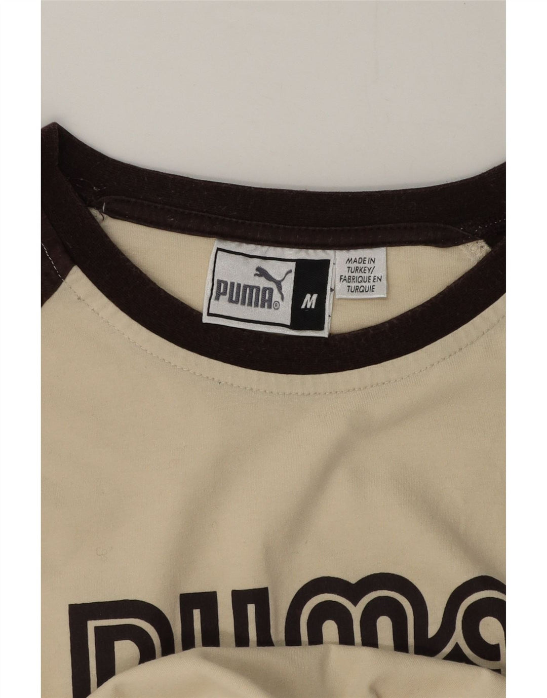 T-shirt grafica da uomo Puma Top in cotone color block bianco medio