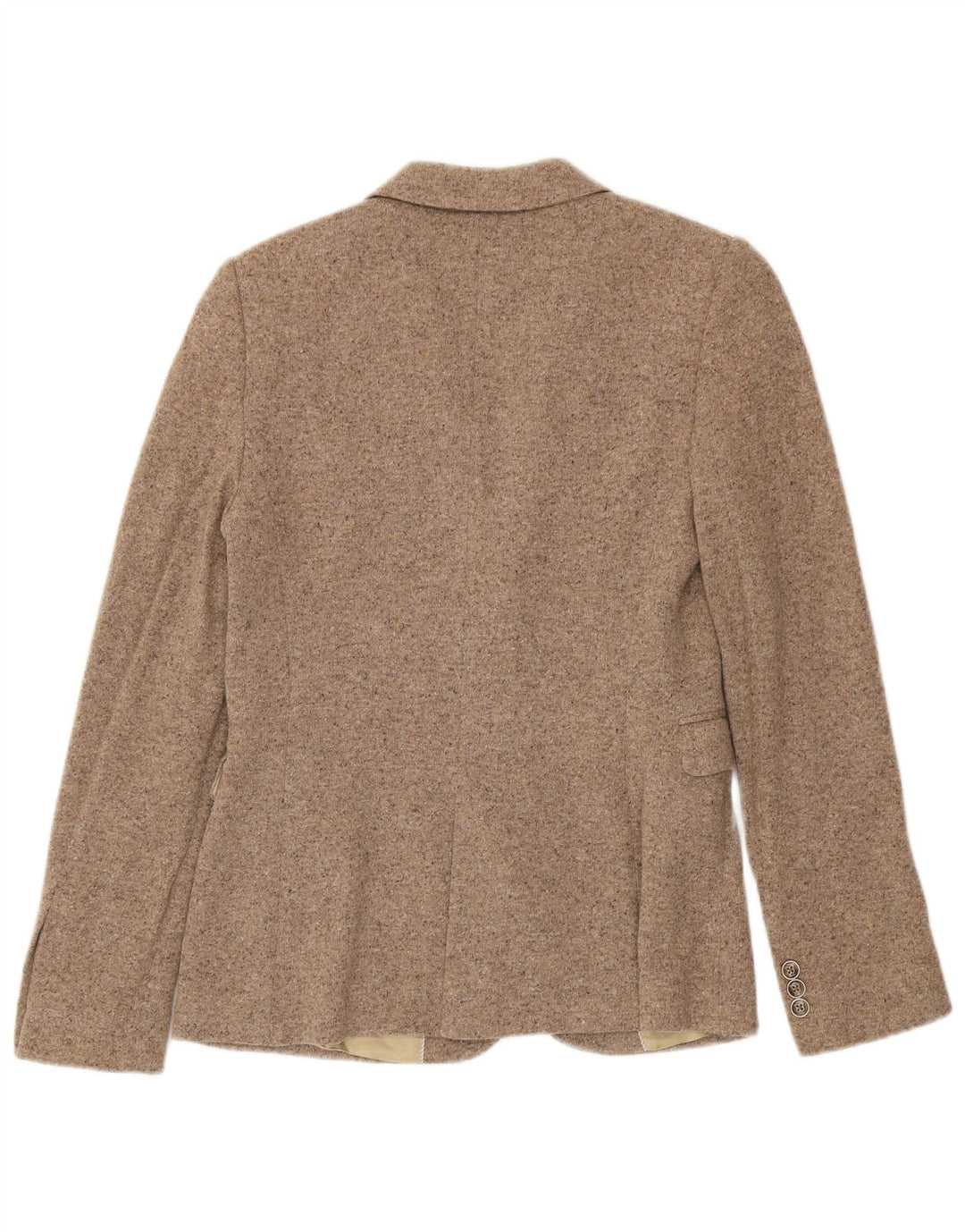 Giacca blazer da donna a 2 bottoni lavorata a maglia di Massimo Dutti EU 40 Beige medio screziato