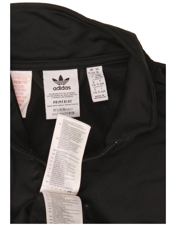 Giacca Top della tuta da ragazzo Adidas 15-16 anni in poliestere nero