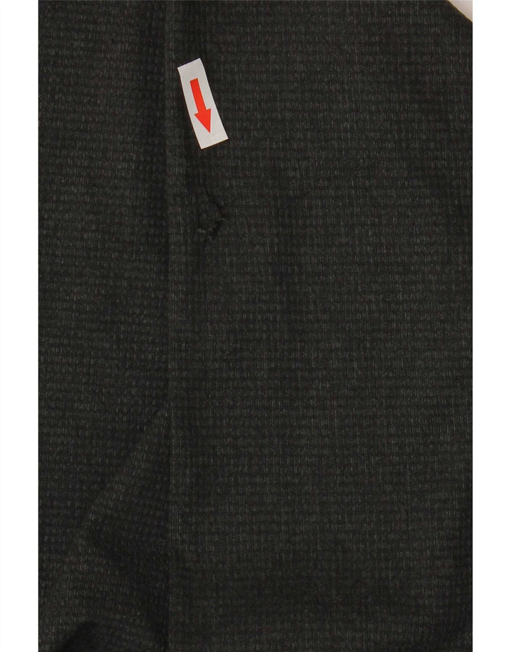 Top Adidas da uomo a maniche lunghe con cappuccio in poliestere grigio medio