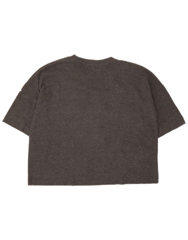 T-shirt oversize Zara Trafaluc da donna UK 10 piccola grigia