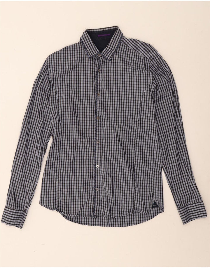 Ted Baker Camicia da uomo Taglia 3 Cotone a quadretti blu medio