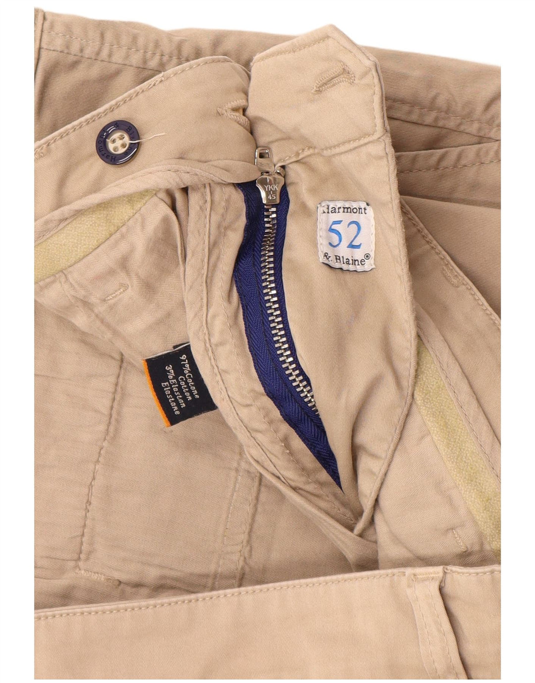 Pantaloncini chino da uomo HARMONT & BLAINE IT 52 XL W34 Cotone beige