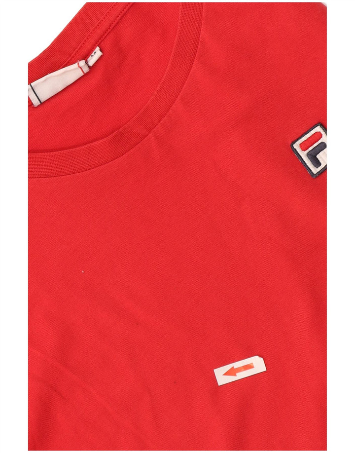T-shirt da donna Fila Top UK 14 rosso medio in cotone