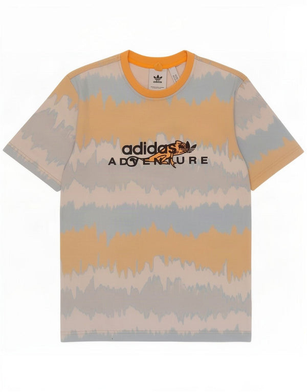 Adidas Mens Graphic T-Shirt Top XS Multicoloured Tie Dye Cotton