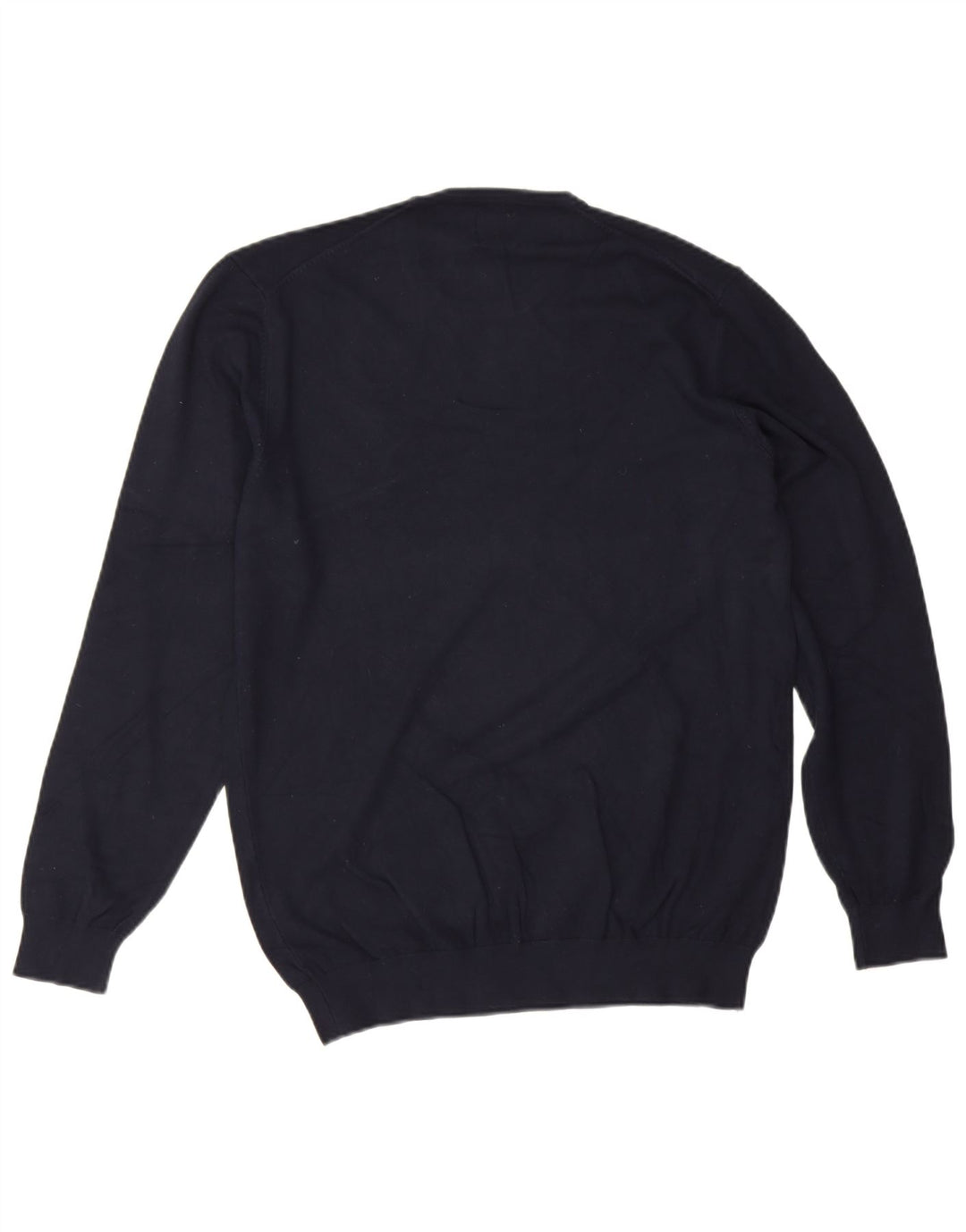 Maglione Zara da uomo girocollo in viscosa blu navy medio