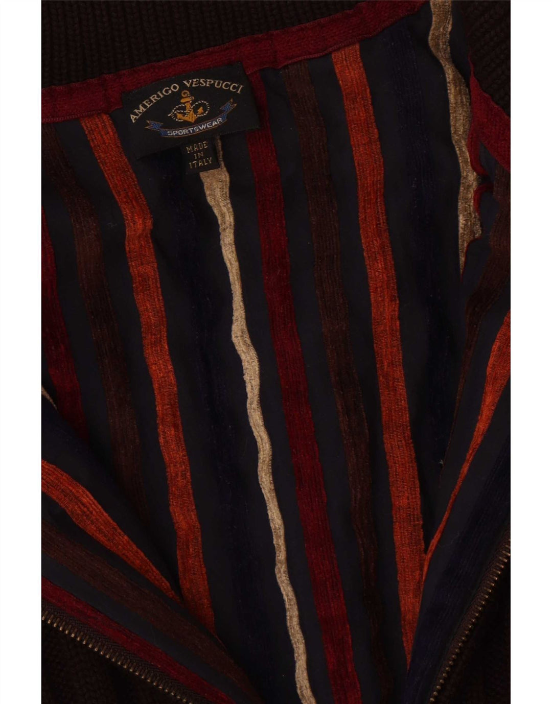 Maglione cardigan con zip intera da uomo Amerigo Vespucci grande marrone