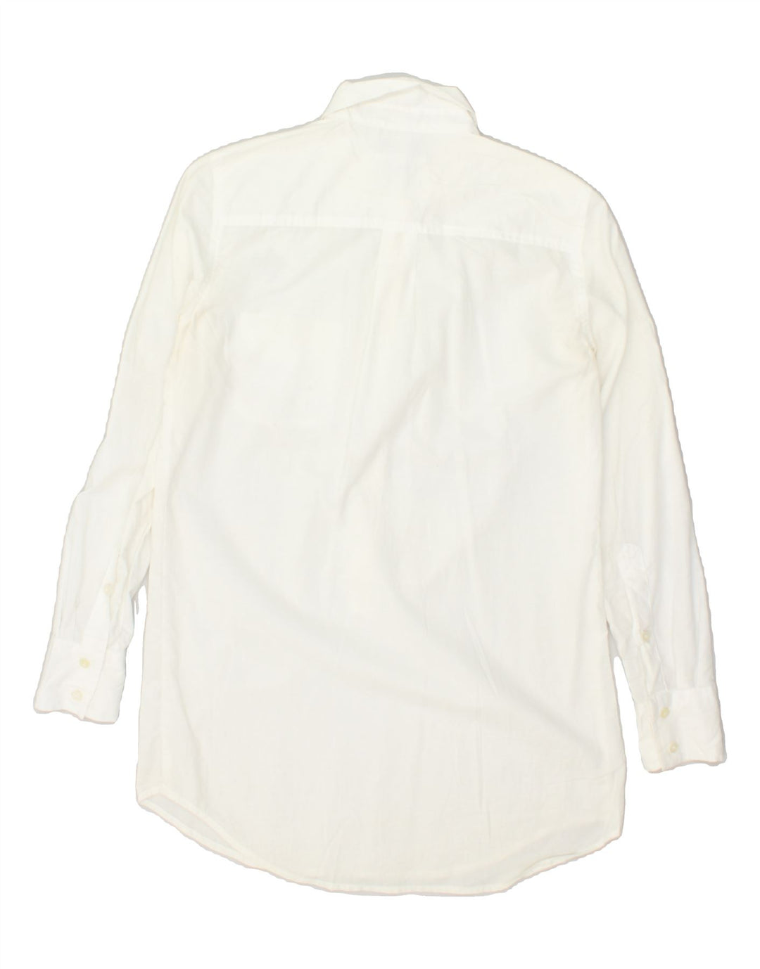 J. CREW Womens Loose Fit Longline Pullover Shirt UK 6 2XS White Cotton | Vintage J. Crew | Thrift | Second-Hand J. Crew | Used Clothing | Messina Hembry 