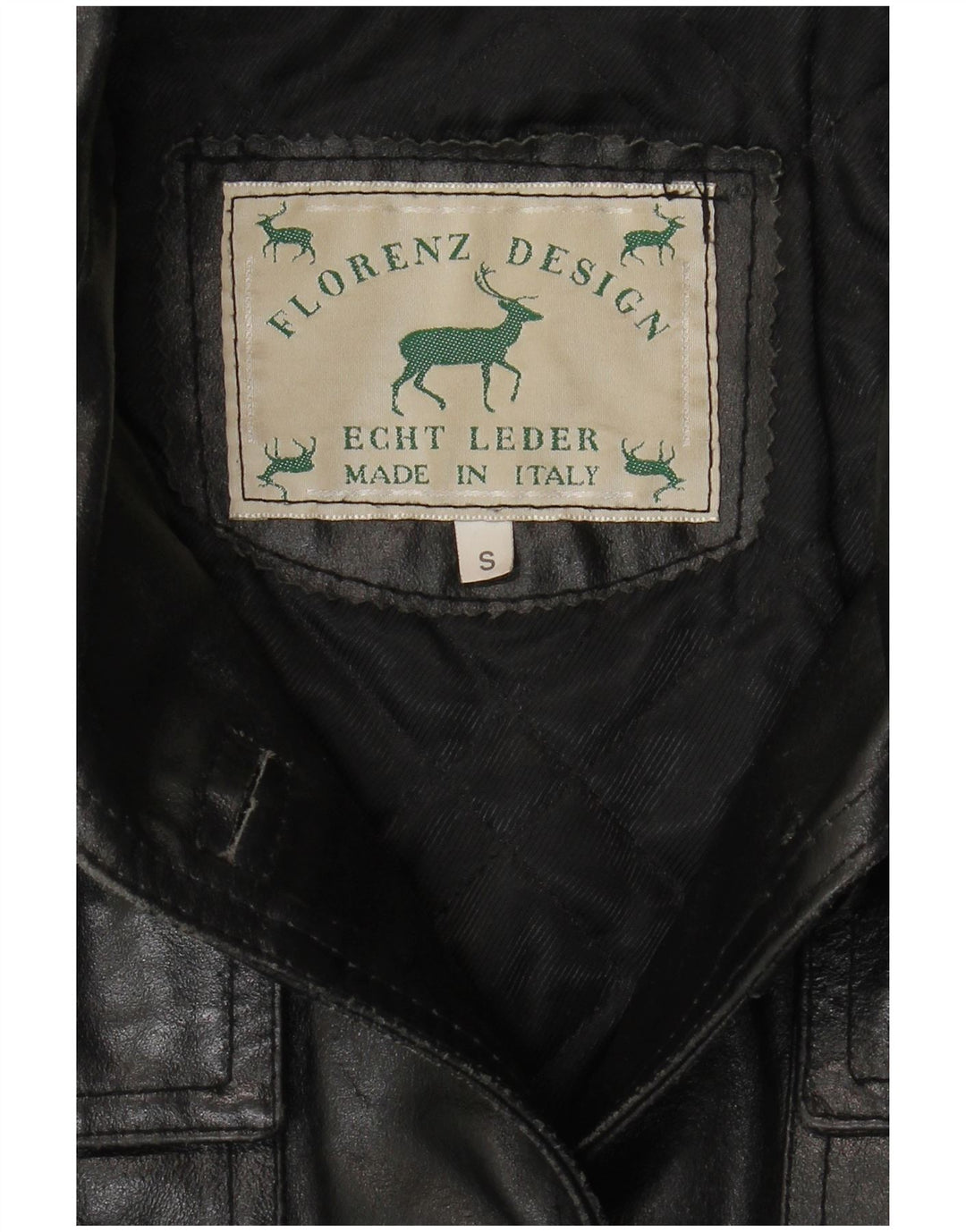 Giacca in pelle da donna vintage UK 10 piccola in pelle nera