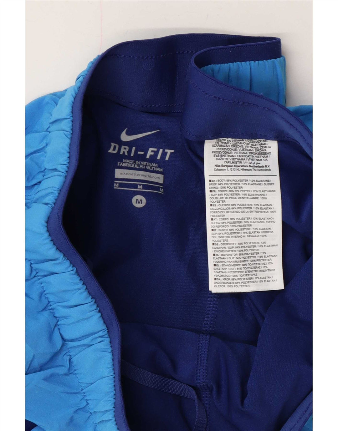 Pantaloncini sportivi Nike da donna Dri Fit UK 12 poliestere blu medio