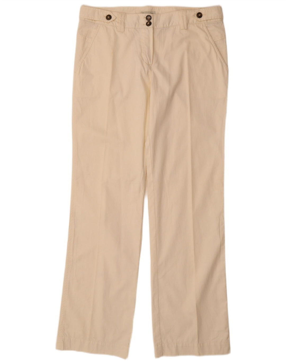 MASSIMO DUTTI Pantaloni chino dritti da donna EU 42 Large W32 L34 Beige