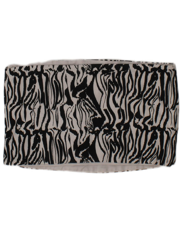 Fila Reggiseno sportivo senza spalline da donna Top piccolo bianco in cotone con stampa animalier