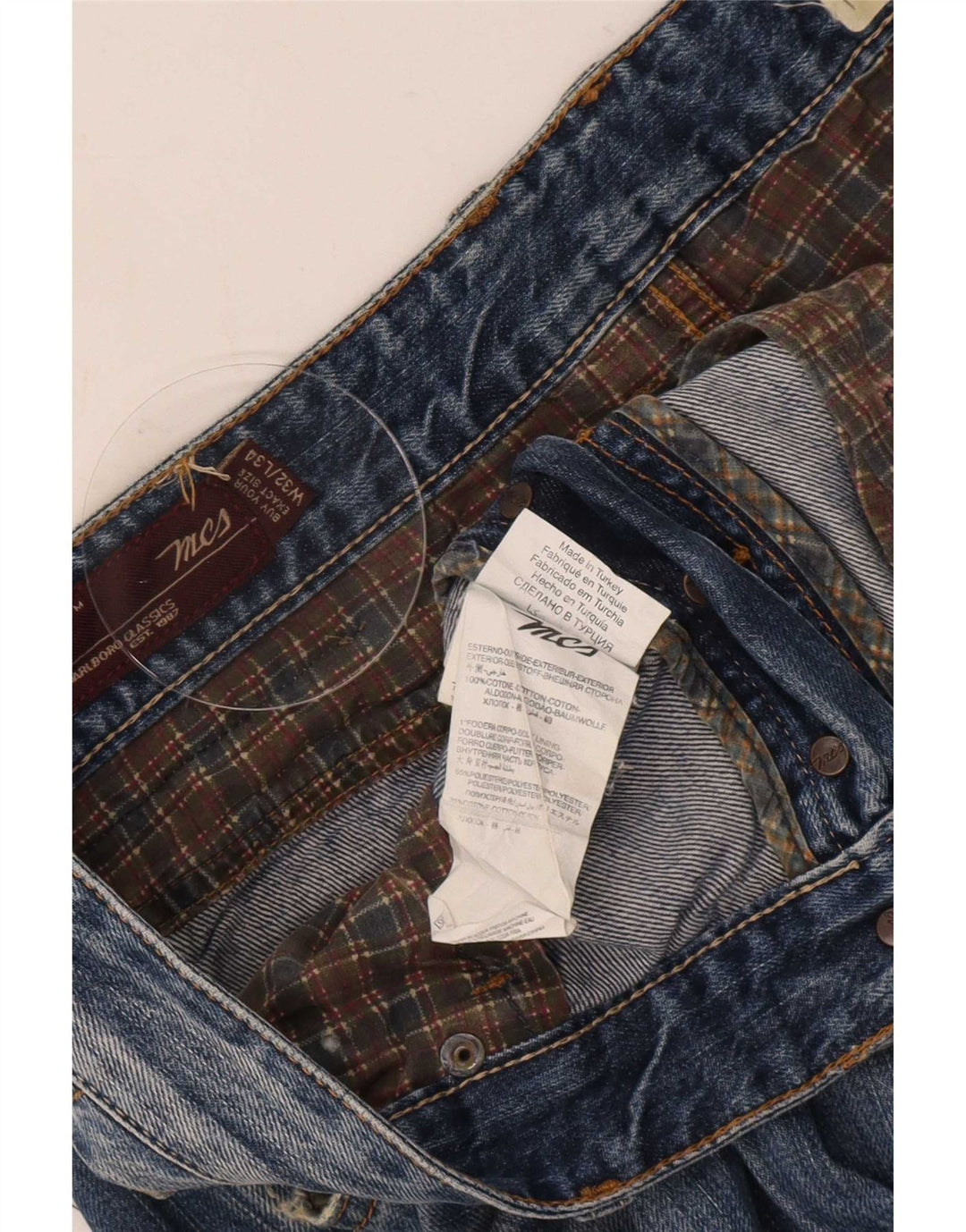 Jeans slim da uomo Marlboro Classics W32 L34 cotone blu