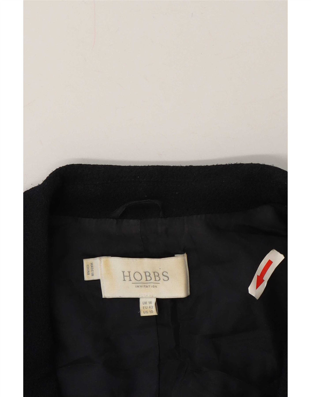 Giacca blazer da donna a 2 bottoni Hobbs UK 14 grande poliestere blu navy