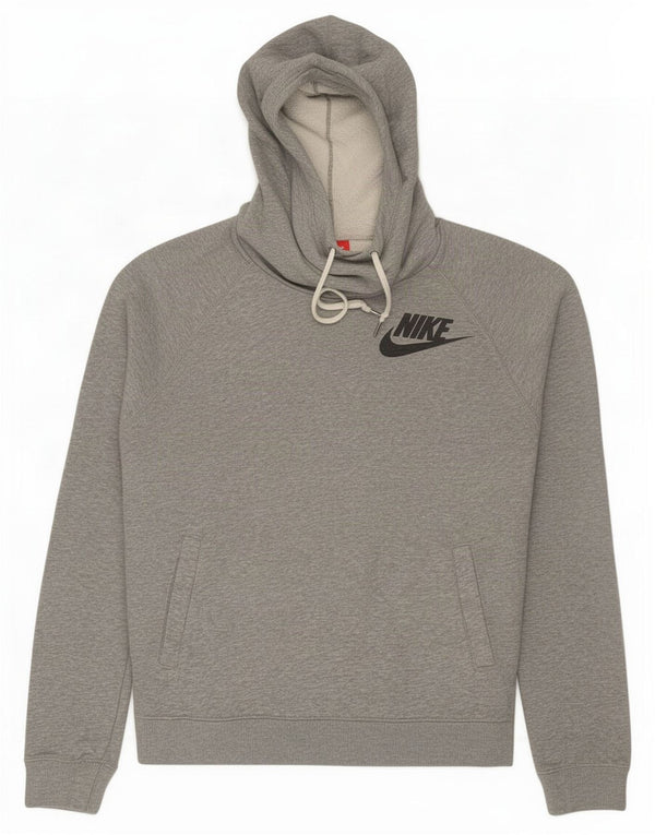 Felpa con cappuccio da uomo Nike Small in cotone grigio