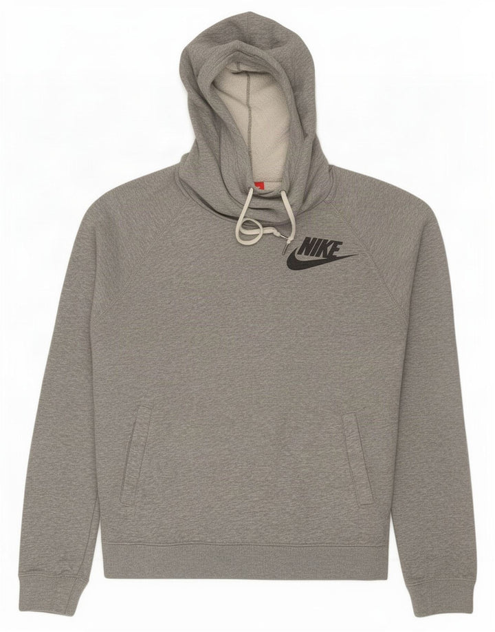 Felpa con cappuccio da uomo Nike Small in cotone grigio