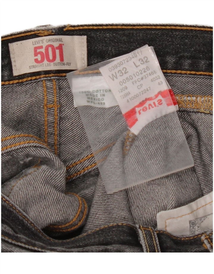LEVI'S Jeans dritti da uomo 501 W32 L32 cotone nero