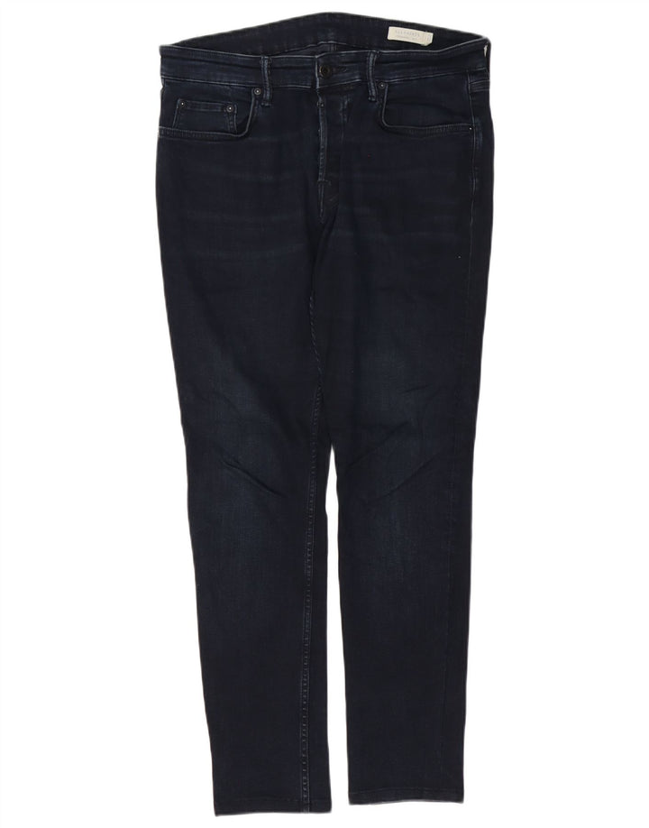 Jeans slim a sigaretta da uomo ALL SAINTS W32 L29 cotone blu navy