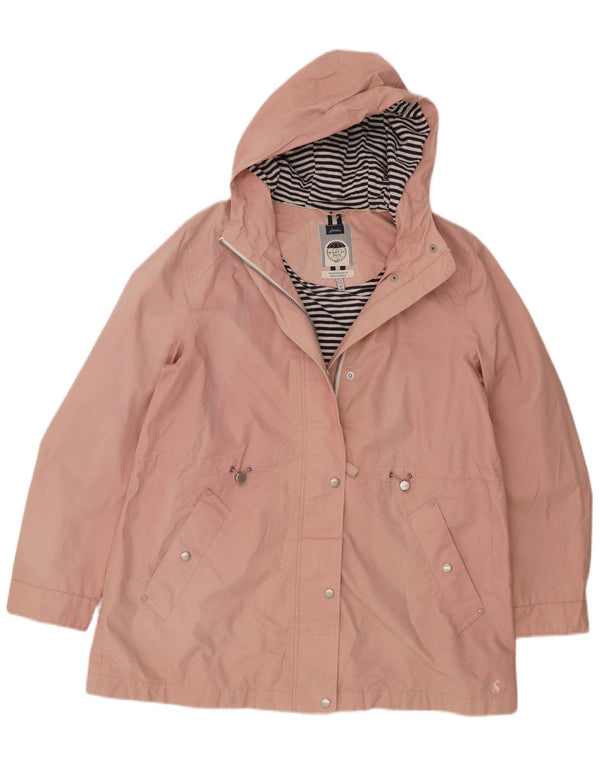 Impermeabile con cappuccio da donna Joules UK 14 grande cotone rosa