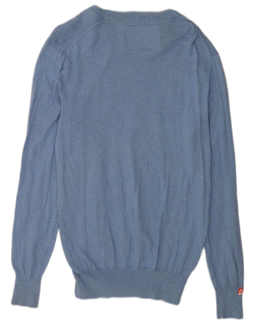 Maglione da uomo con scollo a barca Superdry, grande cotone blu