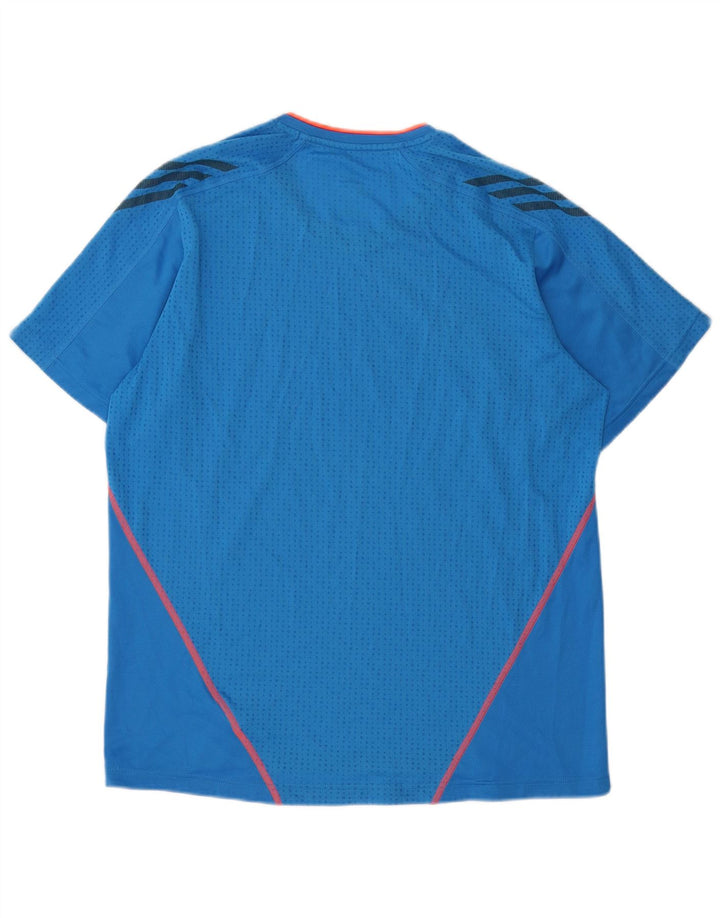 T-shirt ADIDAS da uomo Climalite Top grande blu in poliestere