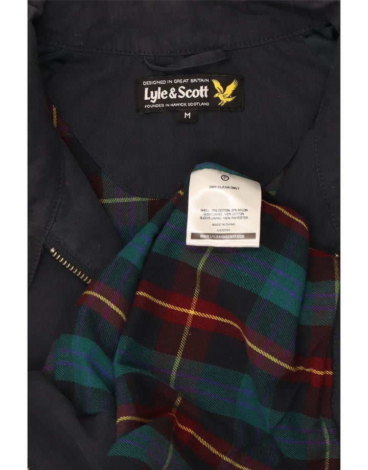 Giubbotto bomber da uomo Lyle & Scott UK 38 cotone blu navy medio
