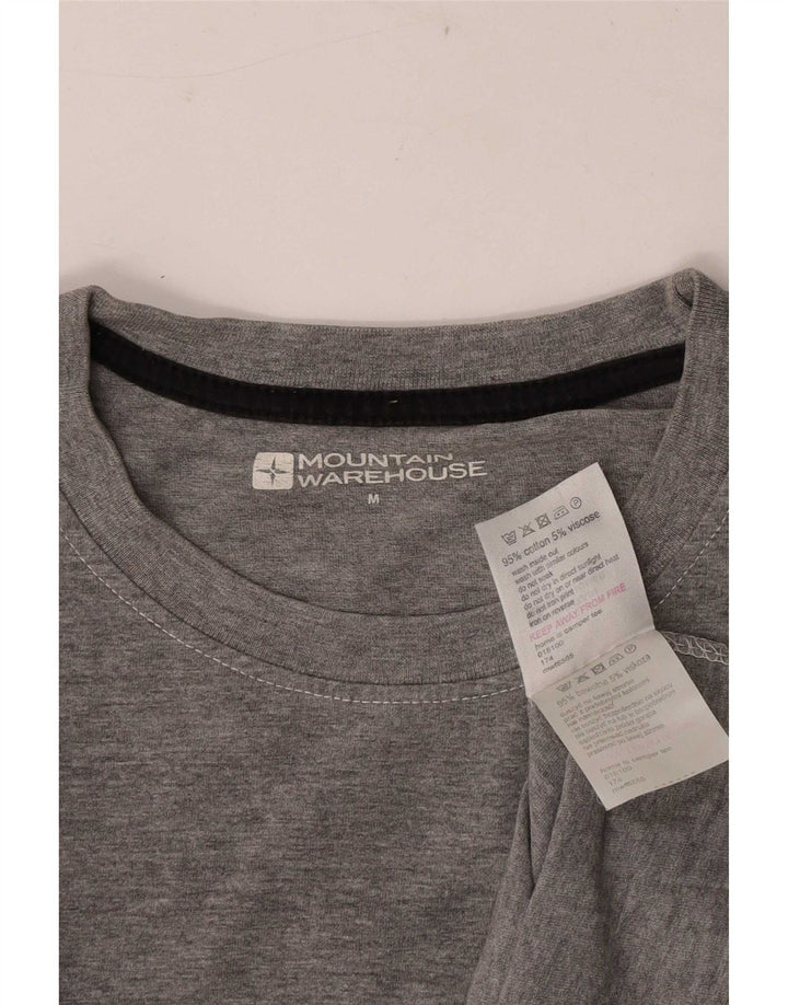 T-shirt grafica da uomo Mountain Warehouse Top in cotone screziato grigio medio