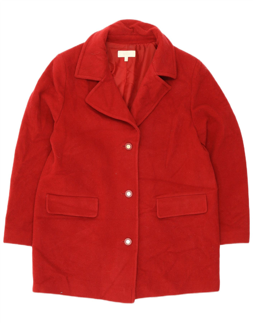 Soprabito da donna Marks & Spencer UK 16 grande lana rossa