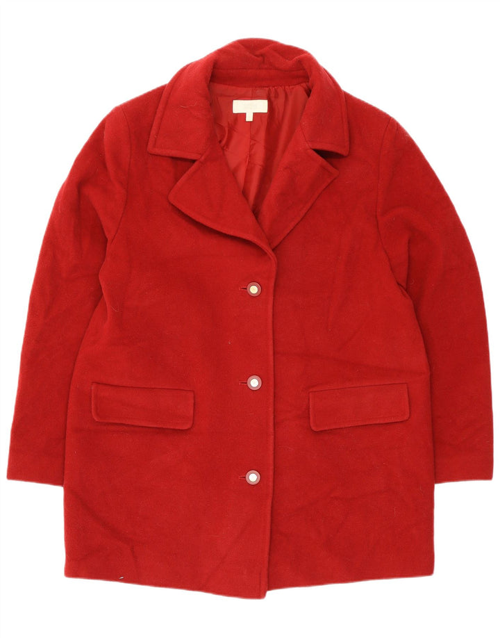Soprabito da donna Marks & Spencer UK 16 grande lana rossa