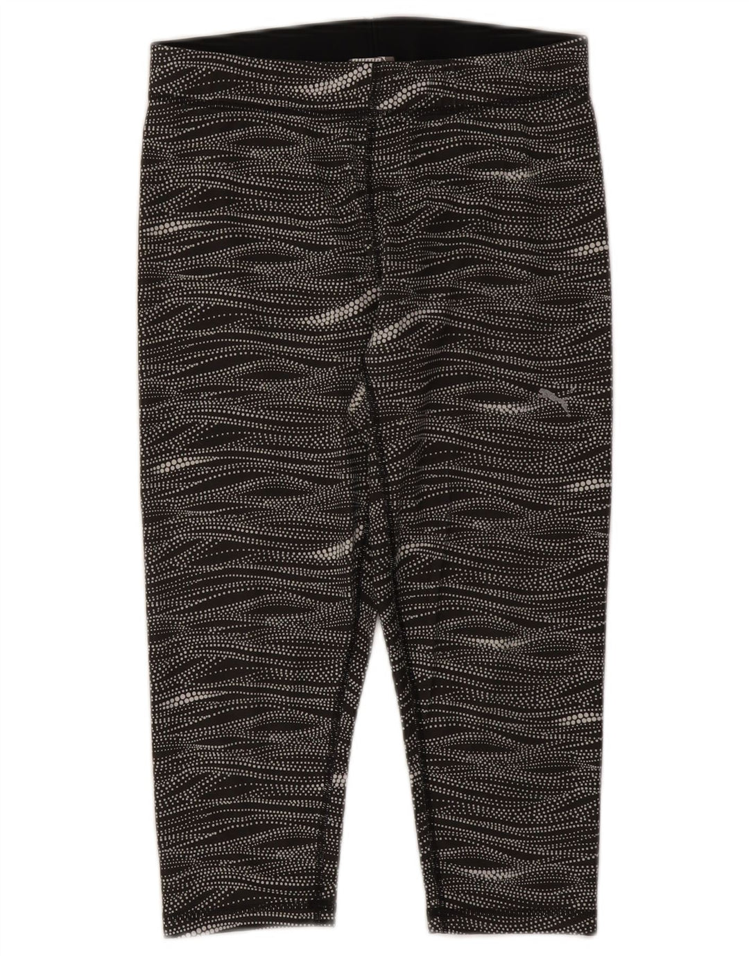 Leggings Capri da donna Puma UK 14 poliestere a righe nere medie