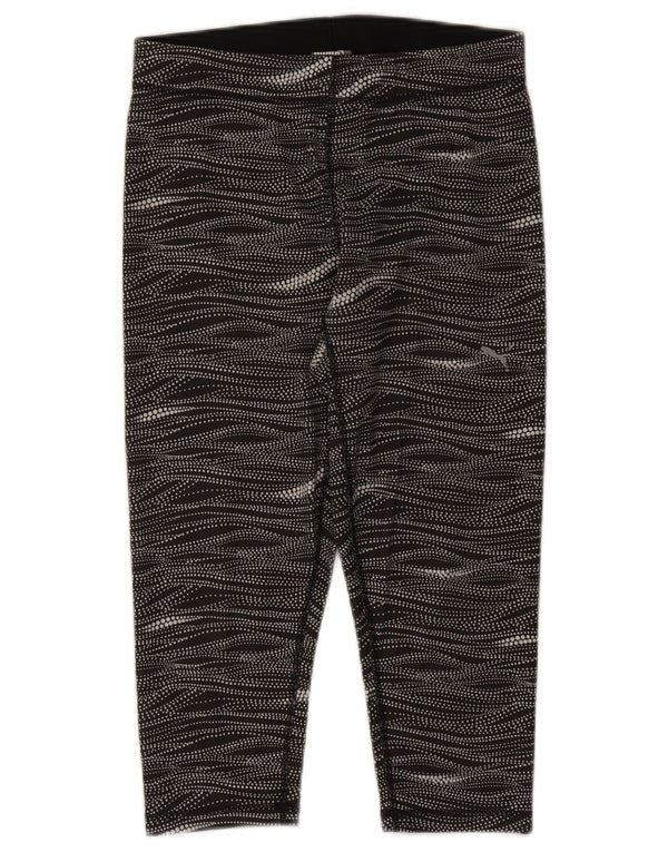 Leggings Capri da donna Puma UK 14 poliestere a righe nere medie